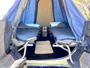 Canvas tent set-up
